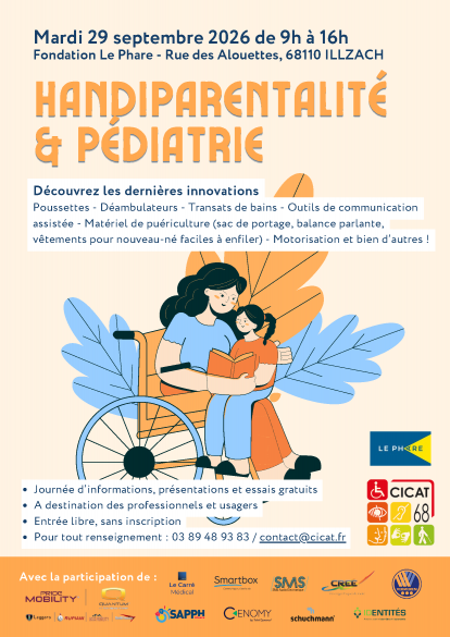 La journée Handiparentalité et pédiatrie se tiendra le 29 septembre 2026 à la Fondation Le Phare à Illzach. Organisé avec le CICAT 68, cet événement gratuit permettra aux professionnels, aux familles et aux usagers de découvrir les dernières innovations en matière d'aides techniques, de communication assistée et de matériel adapté à l'accompagnement des enfants et des parents en situation de handicap.